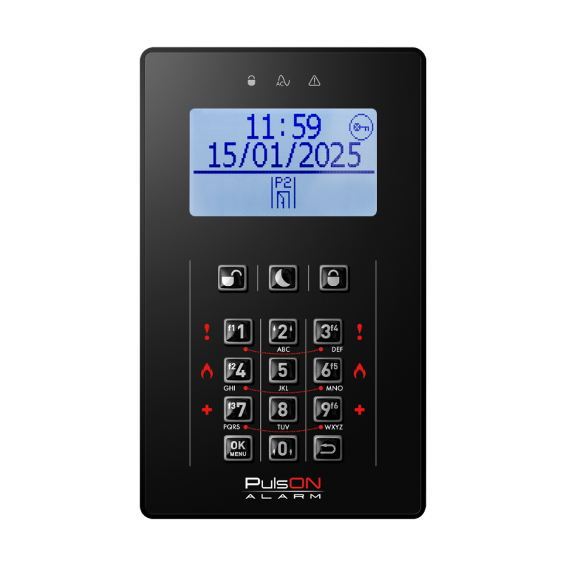 Klawiatura PULSON LCD/C czarna przyciski gumkowe